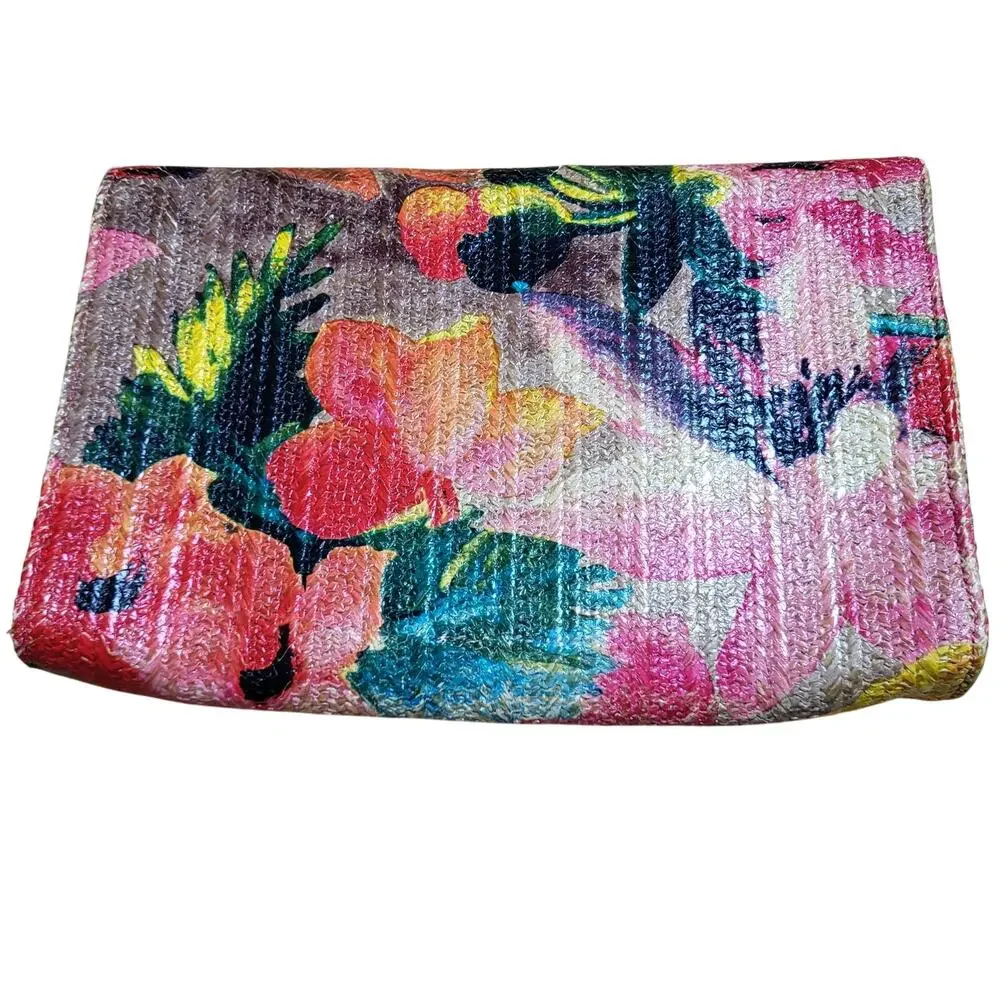 Jessica McClintock Y2K Floral Floral Raffia Envelope Purse - Picture 2 of 9